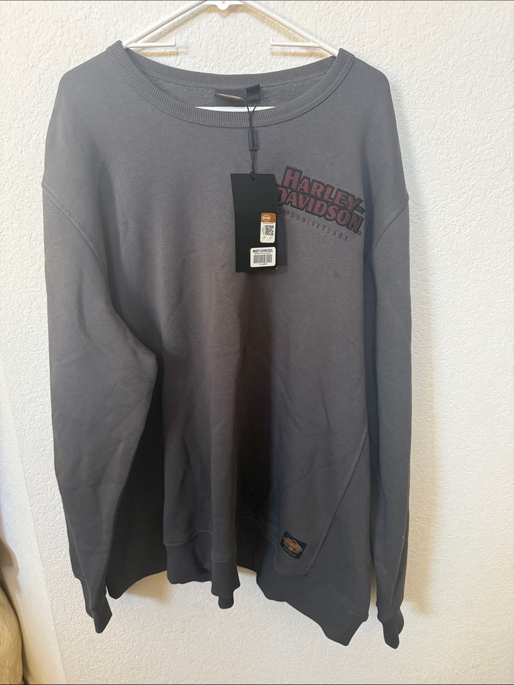 Harley-Davidson Charcoal Gray Crewneck Sweatshirt with Chest Logo
